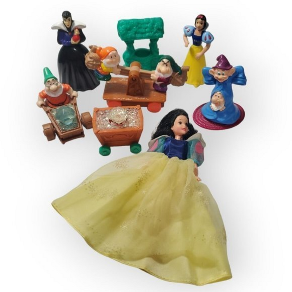 Vintage Lot of 8 McDonald's Happy Meal Toy‎ Snow White & The 7 Dwarves PRE-OWNED